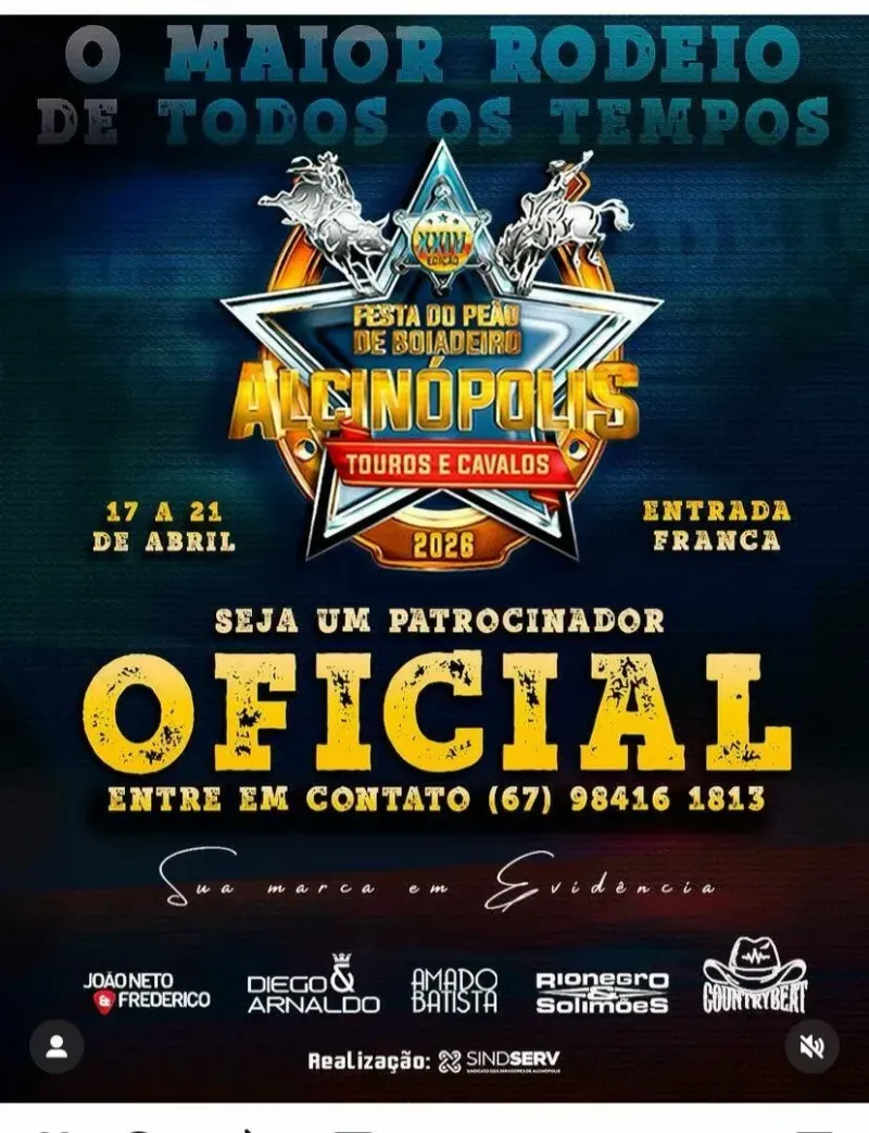 Ilustração da notícia Alcinópolis entra em contagem regressiva para a 24ª Festa do Peão de Boiadeiro